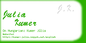 julia kumer business card